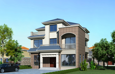 新農(nóng)村12.5*14三層自建房，多個(gè)露臺(tái)設(shè)計(jì)，提升室內(nèi)采光