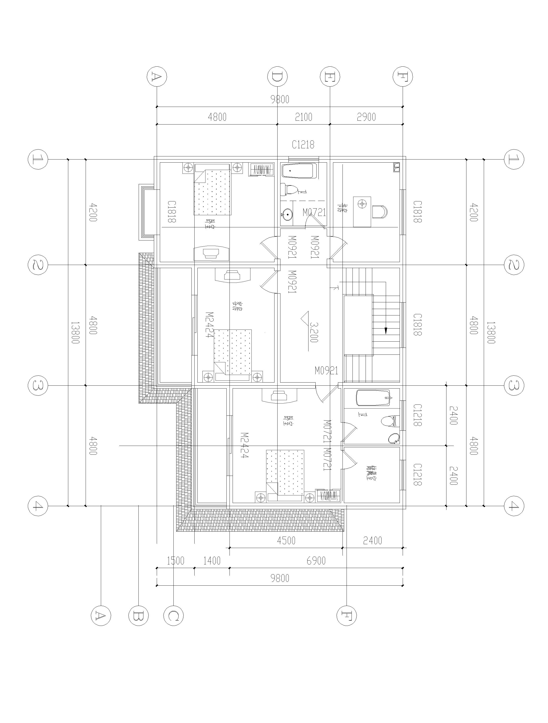 現(xiàn)代鄉(xiāng)村小別墅，建筑面積240㎡，造型簡(jiǎn)單，普通施工隊(duì)都能修建