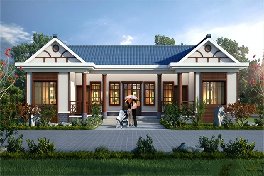 造價(jià)僅15萬的農(nóng)村自建一層別墅，新中式風(fēng)格農(nóng)村自建一層房屋