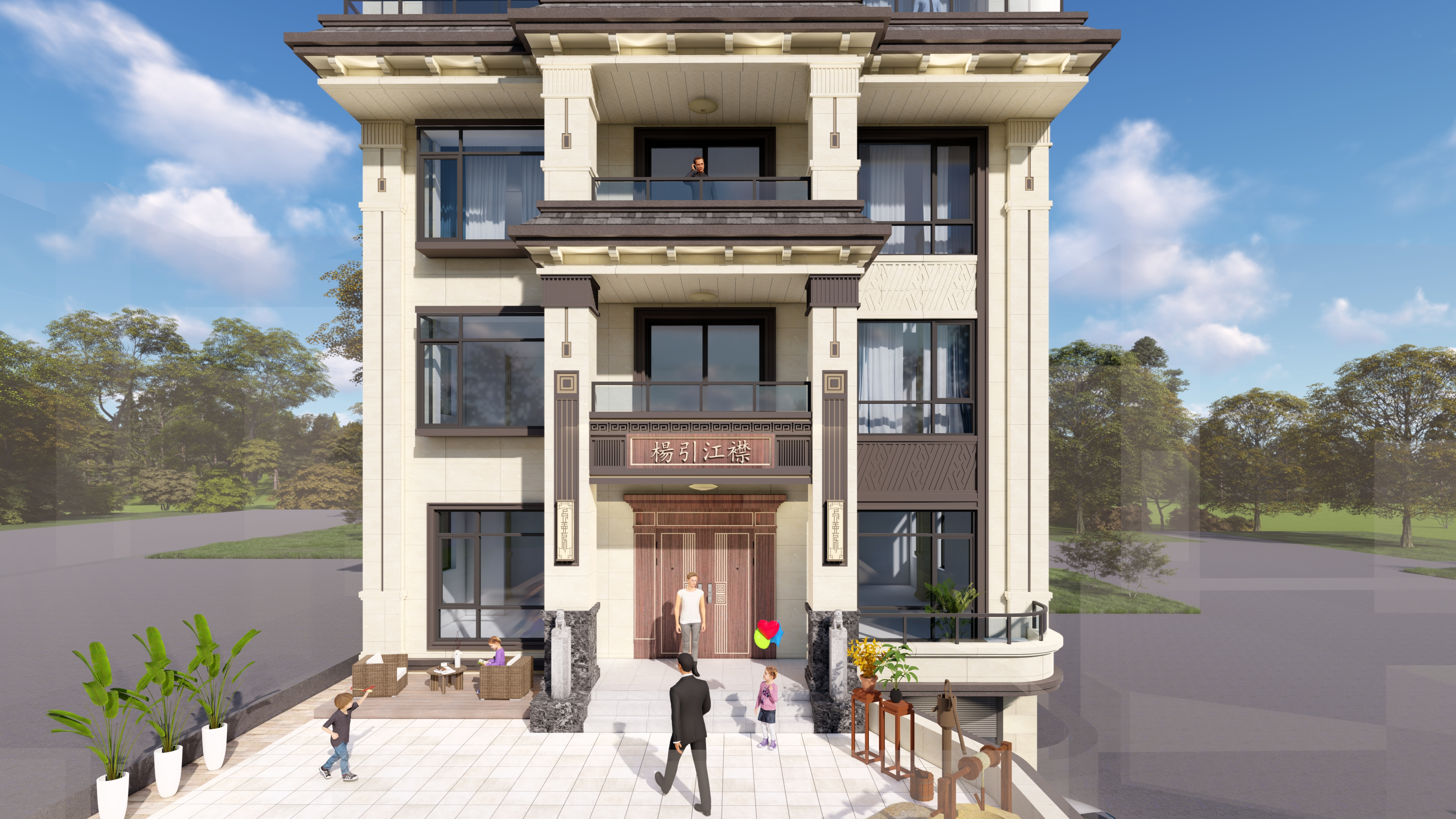 六層新中式農(nóng)村房屋設(shè)計，2022年新農(nóng)村自建房屋設(shè)計圖片